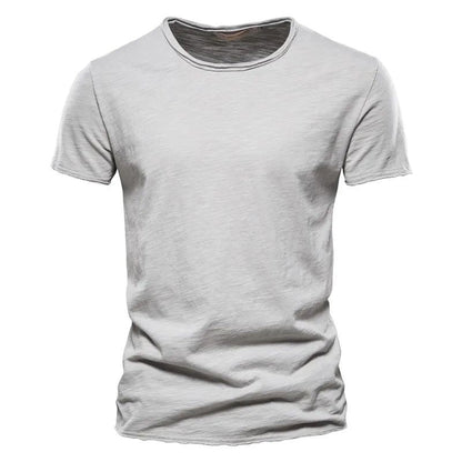 Wiktor | T-shirt męski jesień  przewiewna bawełna z lekkim dopasowaniem i okrągłym dekoltem