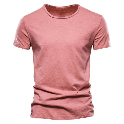 Wiktor | T-shirt męski jesień  przewiewna bawełna z lekkim dopasowaniem i okrągłym dekoltem