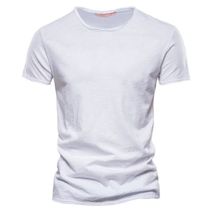 Wiktor | T-shirt męski jesień  przewiewna bawełna z lekkim dopasowaniem i okrągłym dekoltem