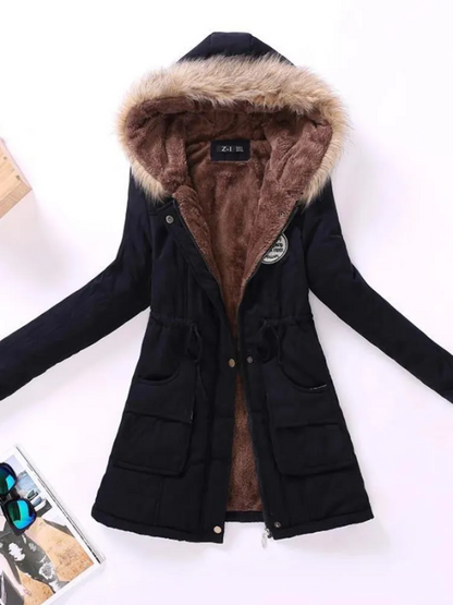 Zofia Slim Fit Parka na Wiosnę z Kapturem – Wygodna i Stylowa