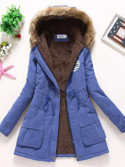 Zofia Slim Fit Parka na Wiosnę z Kapturem – Wygodna i Stylowa