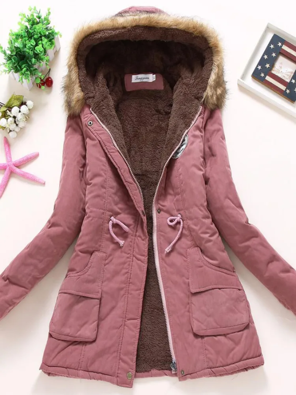 Zofia Slim Fit Parka na Wiosnę z Kapturem – Wygodna i Stylowa