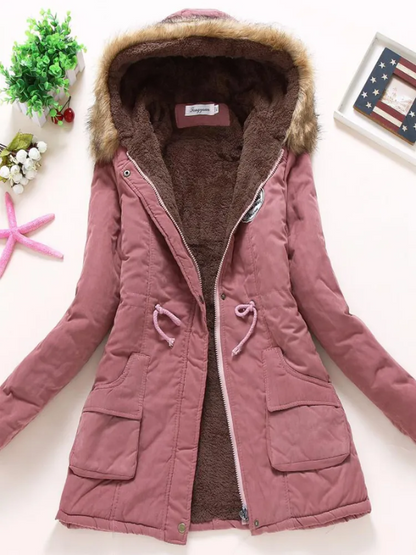 Zofia Slim Fit Parka na Wiosnę z Kapturem – Wygodna i Stylowa