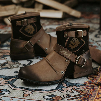 Marcin – Retro Skórzane Buty Męskie