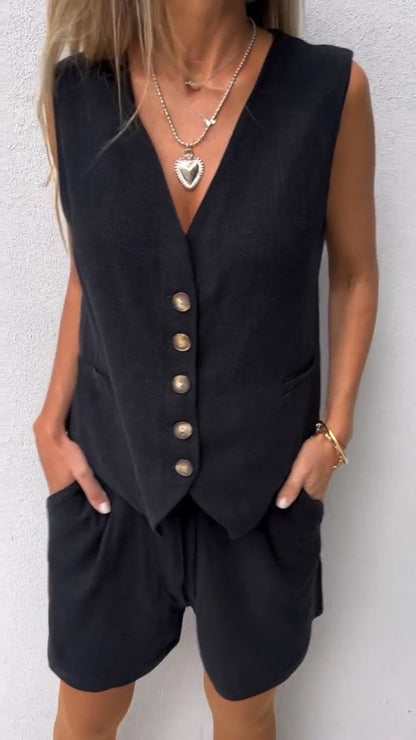 Gabriela - Komplet damski z kamizelką - Elegancki i nowoczesny look