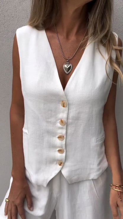 Gabriela - Komplet damski z kamizelką - Elegancki i nowoczesny look