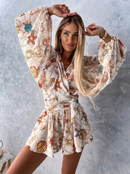 Letni komplet boho z dekoltem V i luźnym krojem – swoboda i styl w jednym