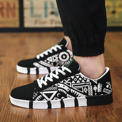 Filip | Sneakersy męskie z kolorowym wzorem