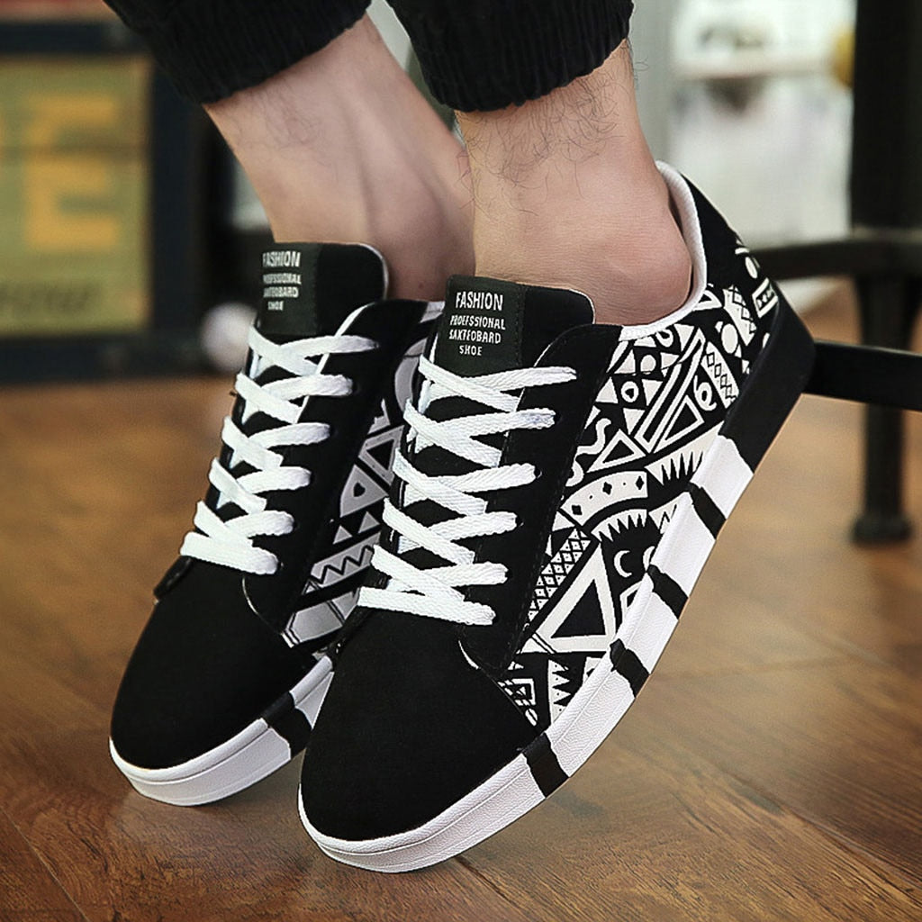 Filip | Sneakersy męskie z kolorowym wzorem