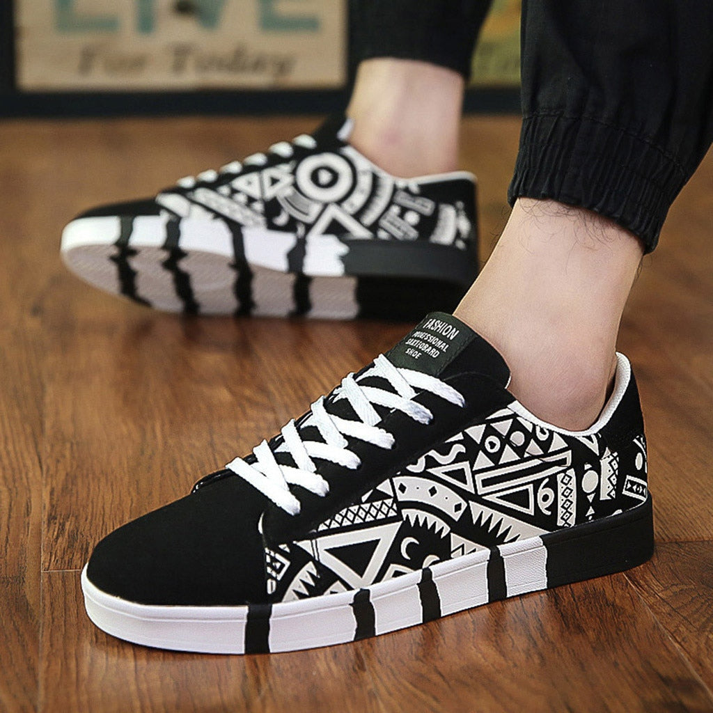 Filip | Sneakersy męskie z kolorowym wzorem