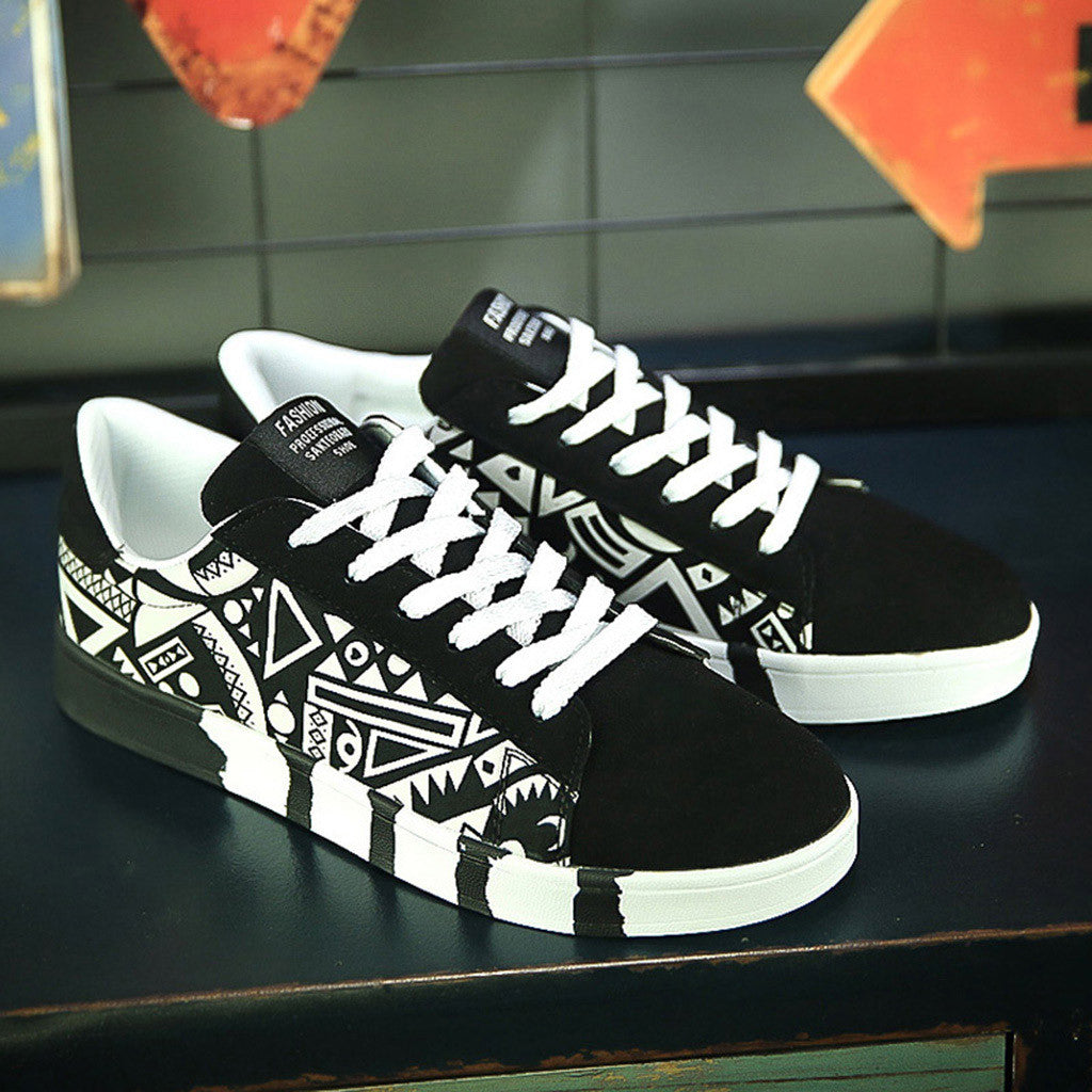 Filip | Sneakersy męskie z kolorowym wzorem
