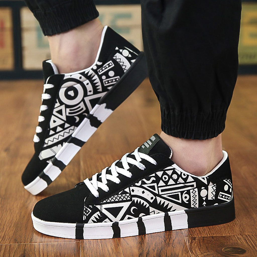 Filip | Sneakersy męskie z kolorowym wzorem