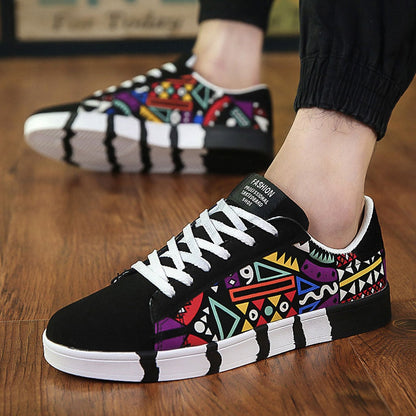 Filip | Sneakersy męskie z kolorowym wzorem