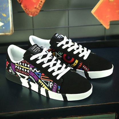 Filip | Sneakersy męskie z kolorowym wzorem