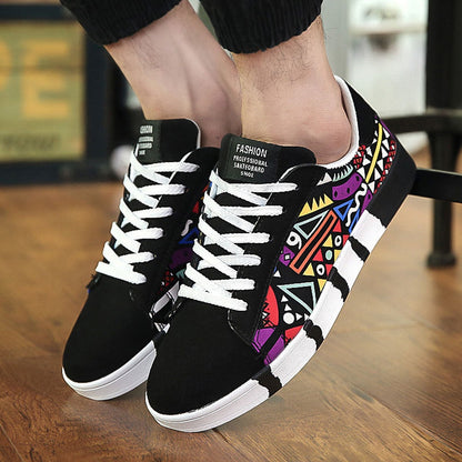 Filip | Sneakersy męskie z kolorowym wzorem