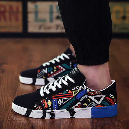 Filip | Sneakersy męskie z kolorowym wzorem