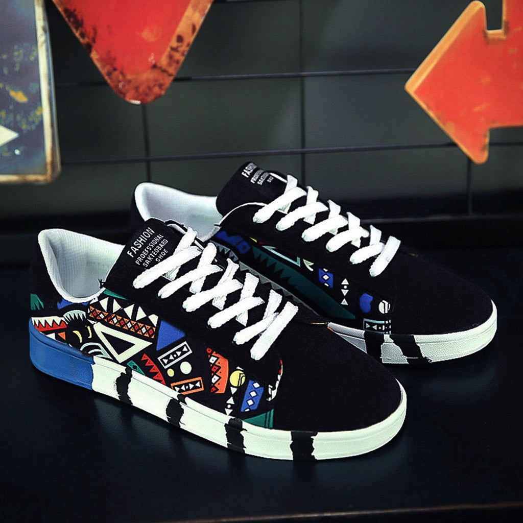 Filip | Sneakersy męskie z kolorowym wzorem
