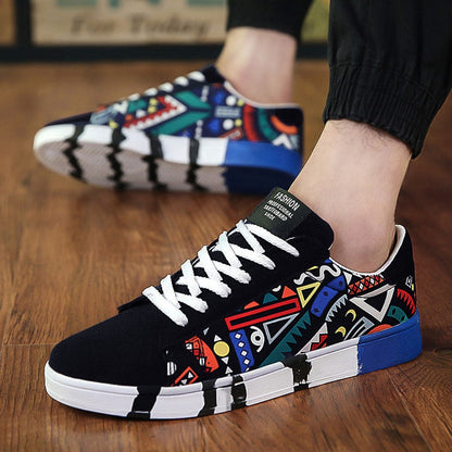 Filip | Sneakersy męskie z kolorowym wzorem