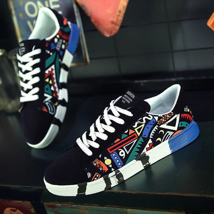 Filip | Sneakersy męskie z kolorowym wzorem