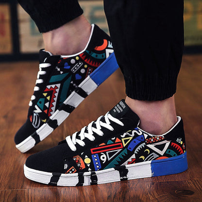 Filip | Sneakersy męskie z kolorowym wzorem