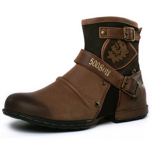 Marcin – Retro Skórzane Buty Męskie