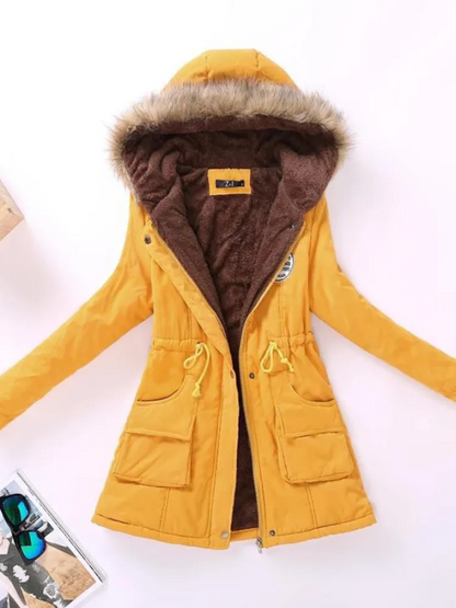Zofia Slim Fit Parka na Wiosnę z Kapturem – Wygodna i Stylowa